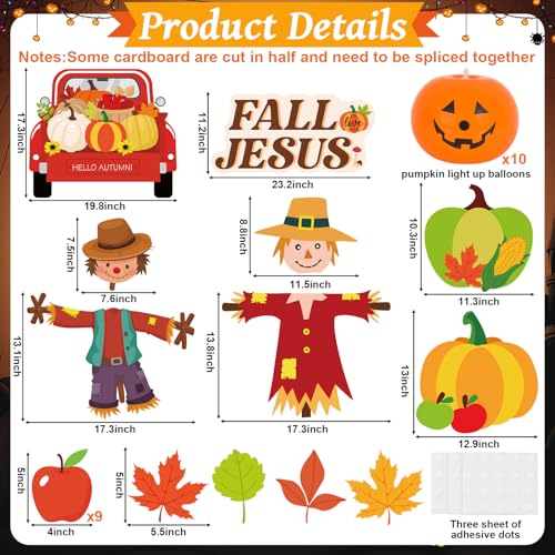 Halloween Trunk or Treat Car Decorations Kit - Fall of Jesus Pumpkin Variation