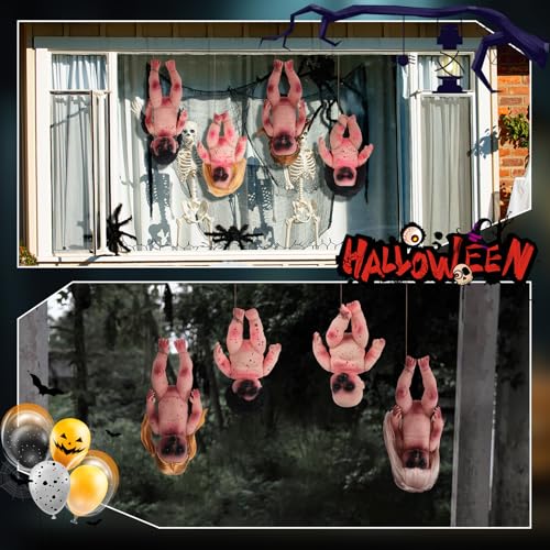 Halloween Creepy Ghost Dolls Hanging Decoration Set - 8 pcs, Spooky Halloween Decor