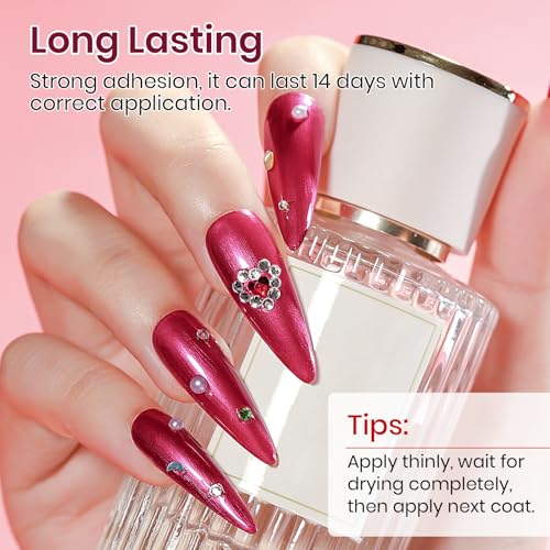 Pearlescent Red Nail Polish - Quick Dry, High Shine, 15ml - Variation: Pearl Red