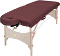EarthLite Harmony DX Portable Massage Table - Complete Package with Face Cradle & Carrying Case | 30" x 73", Burgundy