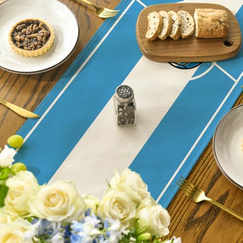 Argentina Flag Soccer Table Runner - 13x72 Inch Kitchen & Dining Decor