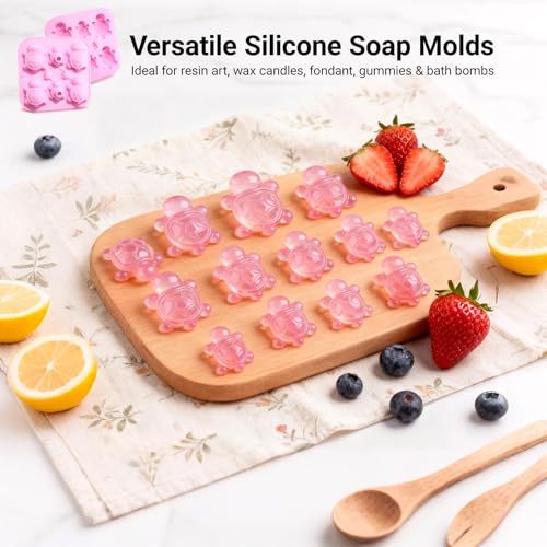 Turtle Silicone Molds for Chocolate & Resin - 16 Cavities with Variation B