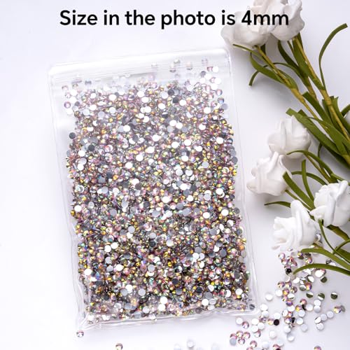 B59 Lt Pink AB Rhinestones Bulk 4mm 5000pcs Flat Back Resin Gems for Crafts Nails Makeup
