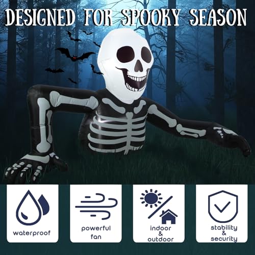 7.5ft Halloween Inflatable Skeleton Yard Decor - Skeleton Men Variant