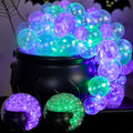 DIY Halloween Cauldron Decoration Kit with LED Lights and Bubbling Effect