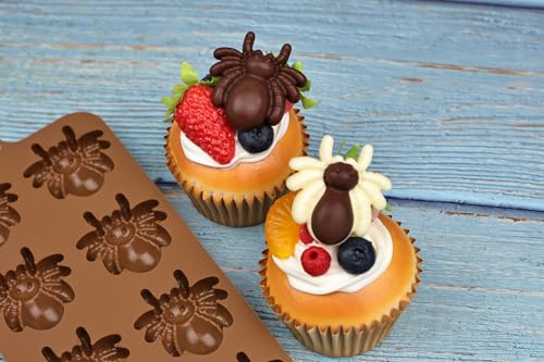 Halloween Spider Silicone Molds for Candy, Ice, Soap & Cupcake Decor - 2 Pack