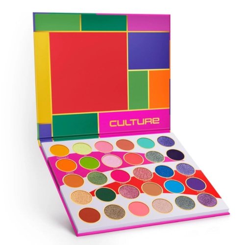 Juvia's Place Culture Palette - Vibrant Yellow, Green, Pink, Purple & Orange Shades | 30 Pigmented Eye Shadows