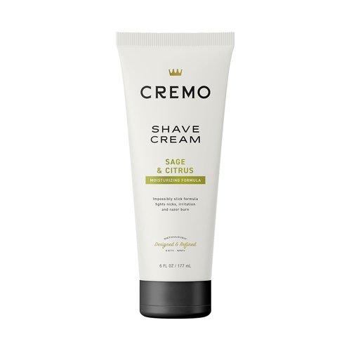 Cremo Sage & Citrus Shave Cream - Ultra-Slick Formula for Men | Prevents Nicks & Razor Burn, 6 Fl Oz