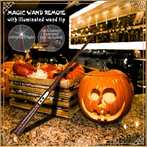 Floating Candles with Wand Remote & Realistic Spiders - 0.6 x 6.1 Inches, 20 Pcs