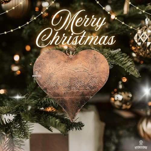 Rustic Heart Hanging Bell Metal Wall & Door Decoration for Christmas & Weddings