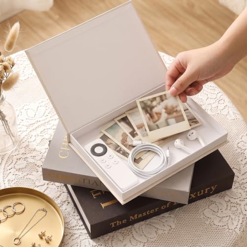 Aesthetic Linen Decor Books Set - Minimalist Fake Books for Coffee Table & Home Storage