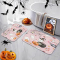 Halloween Ghost Bathroom Rug Set of 2 - Pink Halloween 16x24 & 20x32 Inch