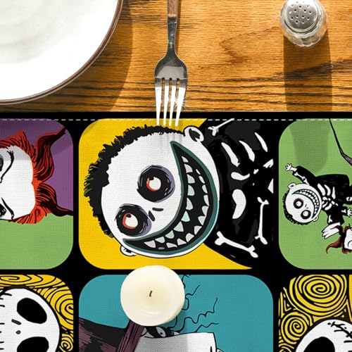 Halloween Table Runner 13x72 Inch Spooky Party Decor Linen