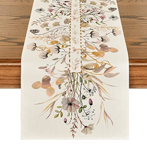 Brown 13x120 Inch Fall Table Runner Polyester Home Decor Party Tablecloth