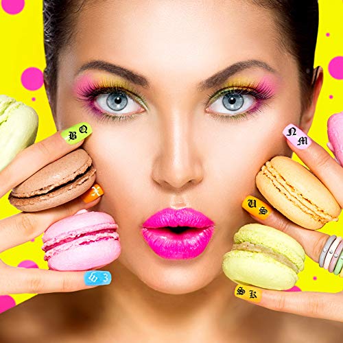 Chic Colors 24 Sheets Old English Nail Sticker Decal for Nail Art DIY
