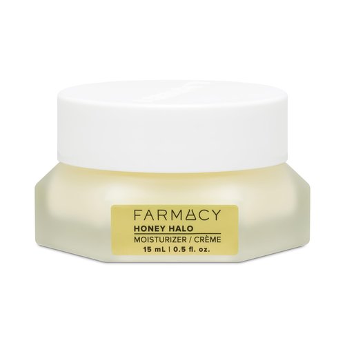 Farmacy Ceramide Face Moisturizer - Honey Halo Ultra Hydrating Facial Moisturizer with Buckwheat Honey + Ceramides - Helps Restore Barrier + Replenish Dryness - Plumping Skin Care for Dry Skin (15ml)