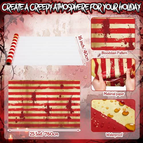 Creepy Carnival Table Runner Roll - 25 Feet Long x 16 Inches Wide - Creepy Circus Variation
