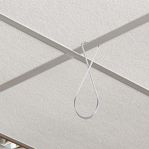 300 Pack Ceiling Tile Hooks - Drop Ceiling T-Bar Hangers for Sign, Decoration, Office & Wedding