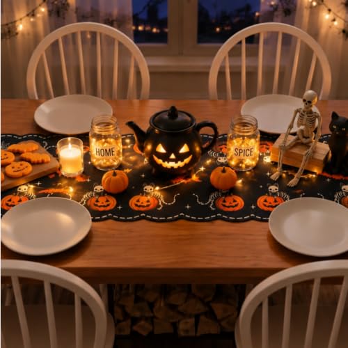 Halloween Table Runner 13x69 Inch Gothic Festive Home Decor