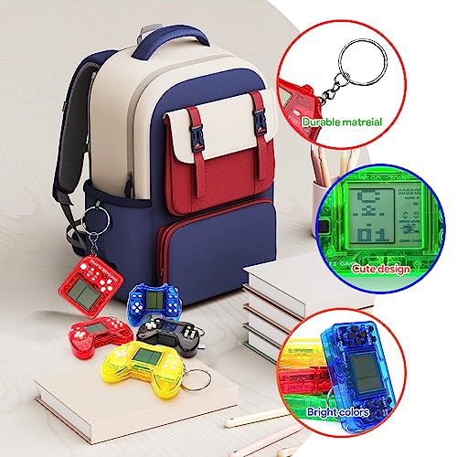 Video Game Keychain Set - 18 Retro Gaming Favors for Kids & Teens