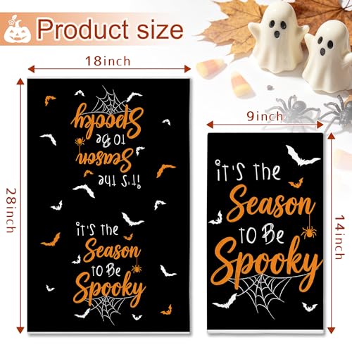 Halloween Kitchen Towels - Ghost Pumpkin Lantern Spooky Hand Towels - Microfiber Decor