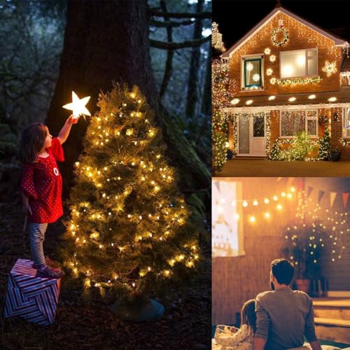 Battery Christmas Lights 8 Pack Mini LED String Lights - Warm White, 8 Modes