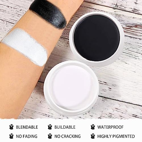 Halloween Face & Body Painting Kit - Special Effects Makeup Set for Clown Zombie Vampire