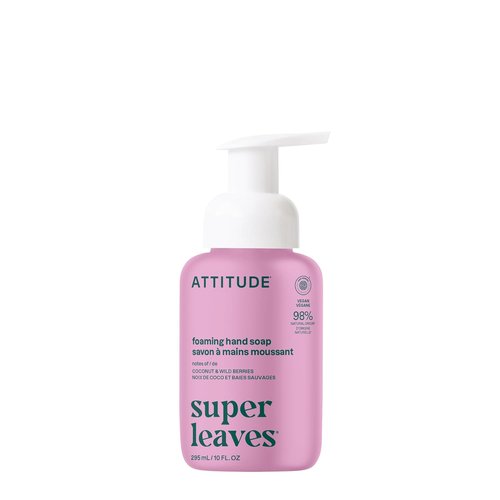 ATTITUDE Foaming Hand Soap - EWG Verified, Vegan & Cruelty-Free, Coconut & Wild Berries, 10 Fl Oz