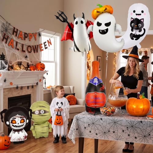 Halloween Balloons Set - 7pcs Cute Demon Mummy Ghost Pumpkin with Variation Balloon-8