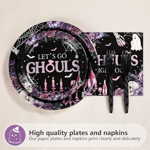 Halloween Ghouls Party Supplies Set - 96 Pieces for Girls Bachelorette Celebration