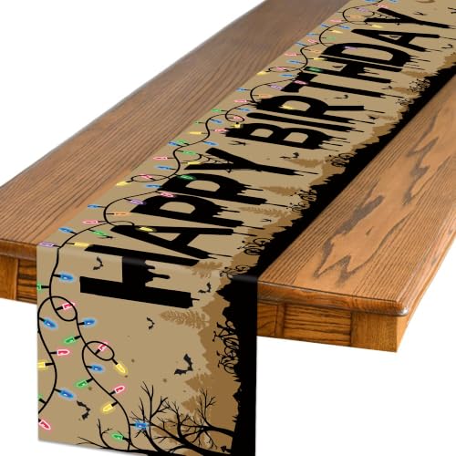 Stranger Birthday Gothic Table Runner - Dark Forest Halloween Dining Decor - Variation of THIS Listing: Stranger 1