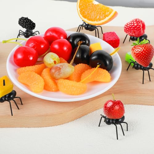 Reusable Ant Toothpicks for Party Decorations - 36 Pack Food-Safe Fruit & Appetizer Picks