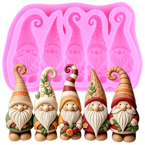 Christmas Gnome Silicone Mold Dwarf Fondant Chocolate Mold - Style N