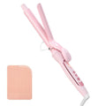 Ryanboo 1 Inch Curling Iron, 5 Temperature Settings, Professional Spring Hair Iron for All Hair Types, Max 430℉ with Heat Resistant Mat (1 Inch Pink)