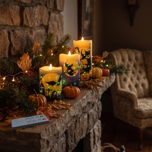 Halloween Flameless Candles with Remote Control - Wizard Variation