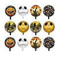12 Pack Halloween Foil Balloons - 18 Inch Skeleton Pumpkin Party Decor