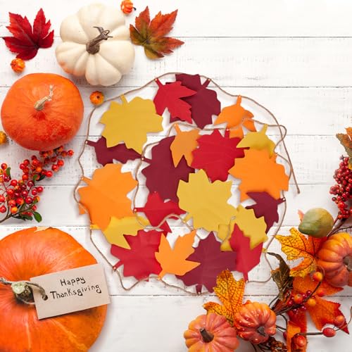 Fall Maple Leaf Garland 2-Pack - Autumn Decorations for Home Interior Holiday Decor