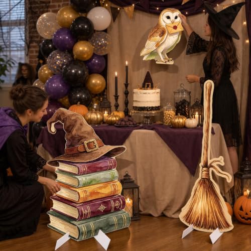 3Ft Wizard Cardboard Cutouts - Halloween Magical Wizard Decorations, Scene Props
