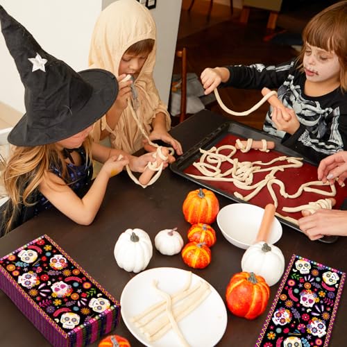 Halloween Floral Skull Guest Napkins - Mexican Design Party Tableware 100 Pack