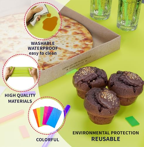 Glow in The Dark Neon Plastic Tablecloths for Black Light Parties - 6 Pack