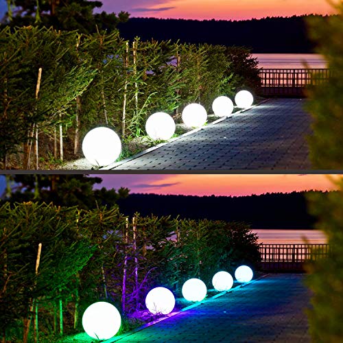 Rechargeable LED Globe Light with Remote, Dimmable RGB Night Mood Lamp Waterproof