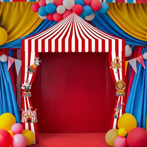Carnival Theme Party Decorations Set - Circus Tent Entrance Banner & Accessories - Variation: Carnival Style