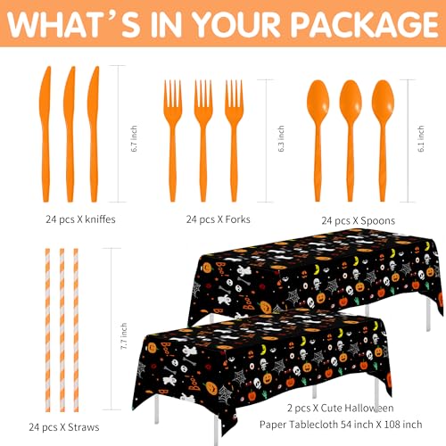 Halloween Party Supplies Set for Kids Birthday Baby Shower - Plates Napkins Cups