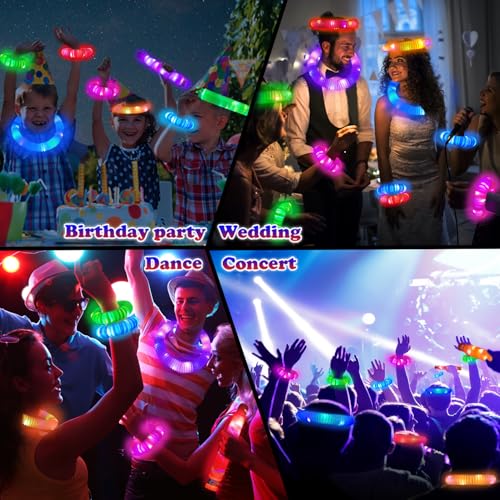 Halloween Light Up Party Favors 24PCS Glow Stick Bracelets & Necklaces - Kids Safe