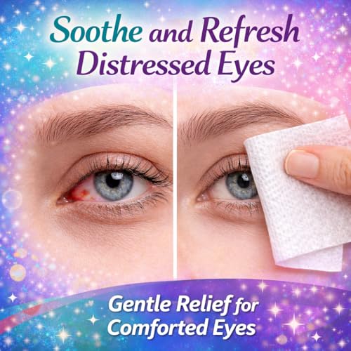 Tea Tree Eyelid Wipes 120 Count - Gentle Makeup Remover for Sensitive Eyes