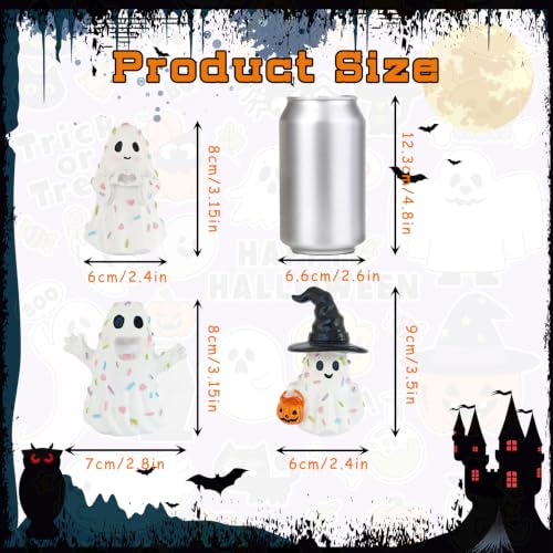 Halloween Ghost Figurine Set A - 3 PCS Spooky Ghost Decorations for Home & Party