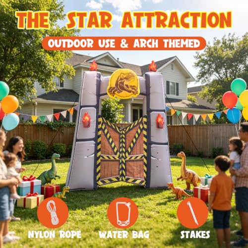 Halloween Trunk or Treat Car Decorations Kit - Arch Themed Inflatable Dino Arch