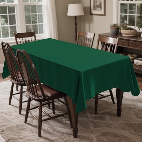 Green Plastic Table Cover Roll 54 x 1200 Inches Disposable Tablecloth for Events