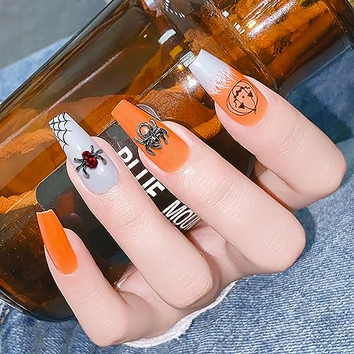 Halloween Spider Nail Charms Set - 50 Black Alloy 3D Nail Art Decorations