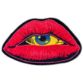 Red Lip Devil Eye Shape Plush Rug - Cute Bedroom Door Mat Non-Slip Bathroom Carpet
